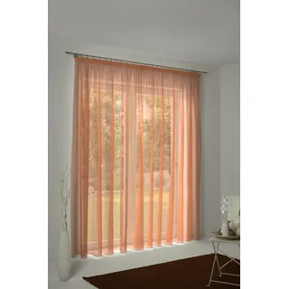 Vorhang WIRTH "LORCA" Gr. 2, orange, B:132cm H:180cm, Obermaterial: 66% Polyester, 34% Baumwolle, Gardinen, Vorhang, Topseller