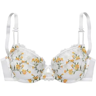 LASCANA Bügel-BH Damen weiß-orange Gr.75F