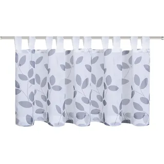 Gerster Fay Scheibengardine Schlaufen 140 x 50 cm Grau