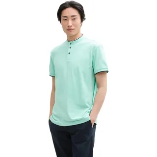 Tom Tailor Herren Piqué Poloshirt mit Stehkragen