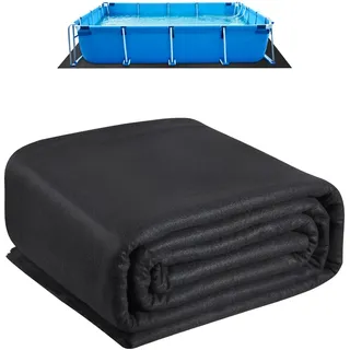 VEVOR Rechteckige Poolunterlage, 3,6 x 7,3 m, Bodenplane für oberirdische Schwimmbecken, extra Dicke Bodenschutzplane, Poolmatte aus Geotextilmaterial, verlängert die Lebensdauer der Folie