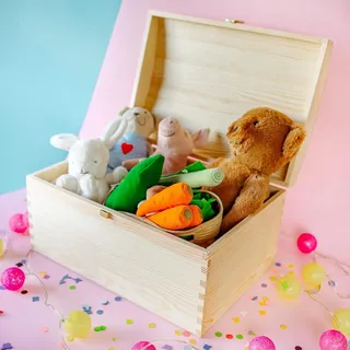 Große Aufbewahrungsbox 345 x 25 x 192 cm Schatzkiste Gedächtnisspeicher Baumstamm Holz Unbehandelt - Wertvolle Dinge Spielzeug und Werkzeug Holzkiste