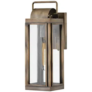 Außenlampe Wand IP44 H: 41,3 cm E27 Vintage in Bronze Leuchte Balkon Haus Tür