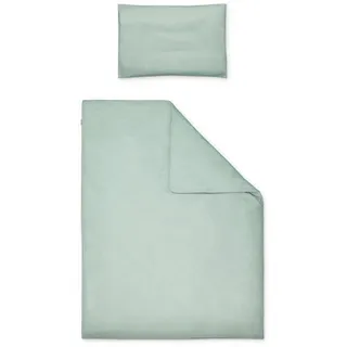 Ehrenkind® Bettwäsche-Set Feinbiber | 100% Bio-Baumwolle | Standard 100 by Oeko-TEX | 100x135cm + 40x60cm Jade | Bettwäsche 135x100