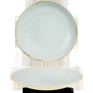 Churchill Super Vitrified Stonecast Duck Egg Teller Tief Organisch, 25,3 cm, 12 Stück, Entenei Blau