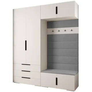 Abiks Möbel Garderoben-Set 236,7/200/47 , Metall , Nachbildung , 8 Fächer , 200x236.7x47 cm , Garderobe, Garderoben-Sets & Garderoben-Serien, Garderoben-Sets