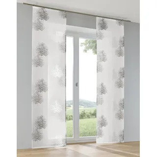 Kutti Schiebegardine »Bellinda Schiebevorhang« Paneelwagen 1 Stk. tlg. Ausbrenner Baum Motiv (1 St), grau