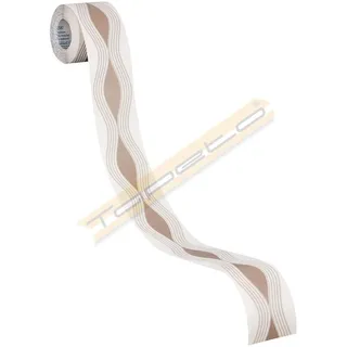 A.S. Creations A.S. Création selbstklebende Bordüre Stick ups glatt 5,00 m x 0,05 m beige braun Made in Germany 282224