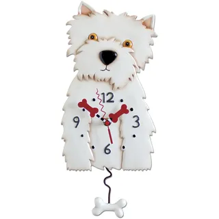 Enesco P1318 Uhr, Westie, Kunstharz, 36 cm