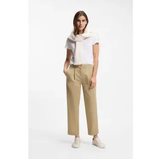 BOSS für Damen. 50556593 Taquina beige Hose (34), Lässig, Baumwolle