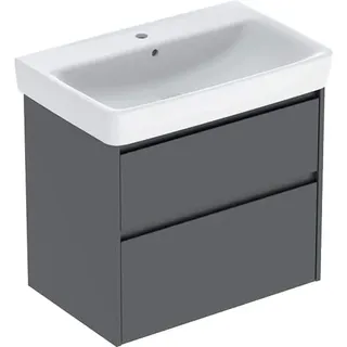 Geberit Renova Plan Set Waschtisch mit Unterschrank, 2 Schubladen, 75x69,7x44,6cm, 504.037.JK.1, Farbe: lava / lackiert seidenmatt