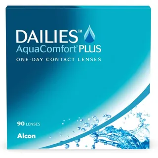 DAILIES AquaComfort Plus 1-Tages-Kontaktlinsen, 90 Stück, BC 8.7 mm, DIA 14.0 mm, -2 Dioptrien
