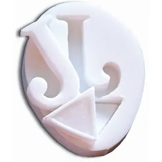 silikomart 71.192.00.0096 Backform für Kuchen SLK092 Buchstabe J Silikon, Weiß