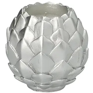 Papstar Kugelkerze Pine Cone Ø 10 cm silber