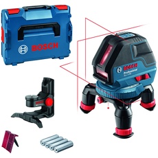 Bosch Professional Linienlaser GLL 3-50 (roter Laser, für innen, Arbeitsbereich: 10 m, 4 x AA-Batterie, Drehstativ, Universalhalterung BM1, L-BOXX)