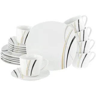 CreaTable Square Kaffeeservice 18-tlg. weiß