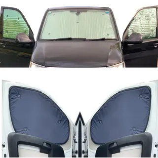 Thermo-Jalousien Kombatibel Mit Vauxhall Combo E (2018-Date)(Komplettset SWB + Heckklappe + Dachfenster) Rückseite einfärben Marine, Reversibel und Thermisch