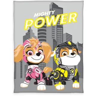 Herding Fleece-Decke Paw Patrol, 130 x 170 cm, Dekorative Kinder-Kuscheldecke mit Buntem Motiv, flauschig, 100% Polyester