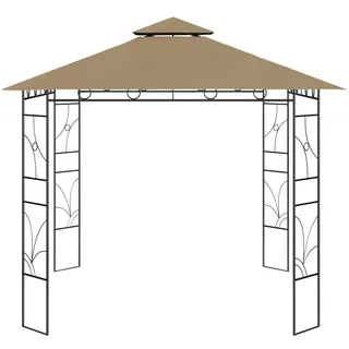 vidaXL Pavillon 3x3x2,7 m Taupe 160 g/m2 - Taupe