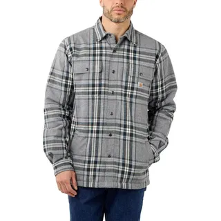 CARHARTT FLANNEL Sherpa LINED SHIRT JAC 105430 - Asphalt - XL