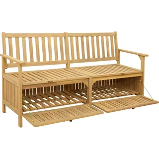 vidaXL Sitzbank mit Stauraum mit Tür 148 x 63 x 84 cm Massiv-Akazie - Braun