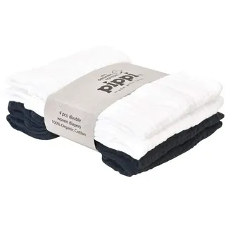 Pippi Unisex Baby 4er Pack Stoffwindeln, Spucktücher, Kuscheltücher oder Windeltücher, Geeignet Badebekleidungsset