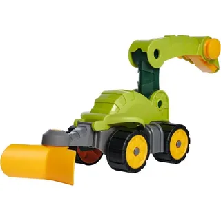 BIG - Dinosaurier-Bagger Diplodocus - aus der Edition Power-Worker Mini-Dinos, Spielzeug-Fahrzeug mit Wasserspritze und Pflug für Kinder ab 2 Jahren