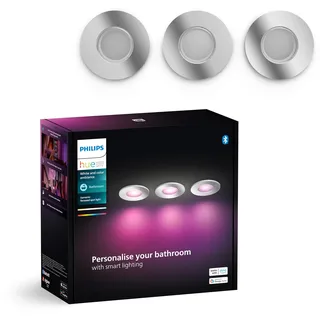 Philips Xamento Einbauspot 3er-Pack rund silber