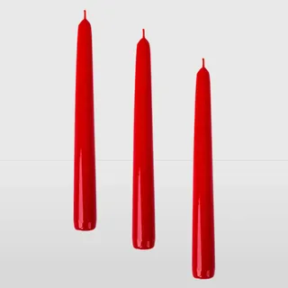 La Briantina Dekokerzen, rot, Höhe 20 cm x Ø 2 cm