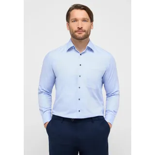 Eterna Langarmhemd »COMFORT FIT« NON IRON (bügelfrei), blau