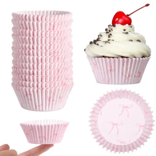 300 PCS Mini Muffins Papierförmchen Rosa Cupcake Förmchen Muffins | Muffinförmchen Papier Rosa Muffin Deko Förmchen für Party, Halloween Geburtstag, Hochzeit, Backen, Dessert