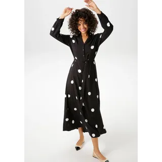 Aniston CASUAL Blusenkleid Punkte Schwarz/Weiß 46