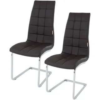 Estexo Freischwinger Esszimmerstuhl Küchenstuhl 2er Set Stuhl Schwingstuhl Stühle Braun