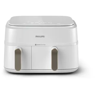 Philips Dual 3000 Series Heißluftfritteuse NA353/10 Weiß/Champagner