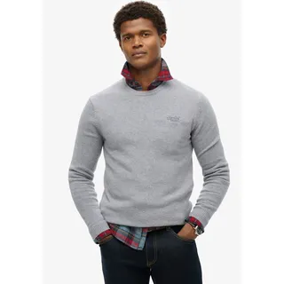 Superdry Rundhalspullover »ESSENTIAL SLIM FIT CREW JUMPER« Superdry Cloud Grey Marl XXL