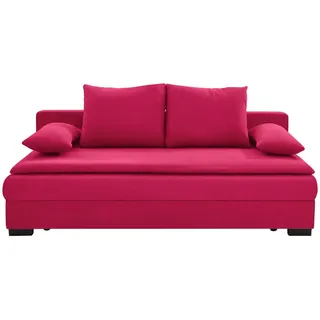 Venda Schlafsofa , Rot , Textil , Uni , Füllung: Schaumstoff,Schaumstoff , 207x74-94x90 cm , Stoffauswahl, Liegefunktion, Rücken echt , Wohnzimmer, Sofas & Couches, Schlafsofas, Sonstige Schlafsofas