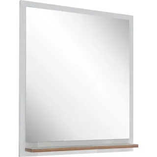Saphir »Quickset 923 Spiegel 60 cm breit mit Ablage« weiß glanz), Riviera Eiche quer Nachbildung,