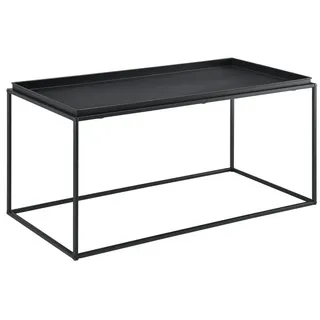 [en.casa] Couchtisch Nyker Schwarz Metall 100 x 50 x 47 cm