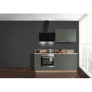 kochstation Küchenzeile KS-Scafa 200 cm braun