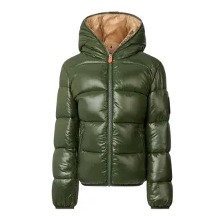 Save The Duck für Frauen/Mädchen. J31280B-LOVE21 Artie grüner Mantel (10años= 140cm), Lässig, Nachhaltig, Recyceltes Nylon, Kinderbekleidung