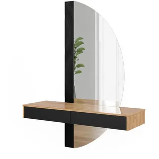 Vicco Schminktisch Melisa Schwarz 120 cm mit 2 Schubladen, Model 47688 - Schwarz