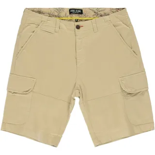 Cargoshorts CARS JEANS "BENMAS Short", Herren, Gr. XL, N-Gr, beige (sand), Web, Obermaterial: 97% Baumwolle, 3% Elasthan, unifarben, regular fit kniefrei, Hosen Cargoshorts
