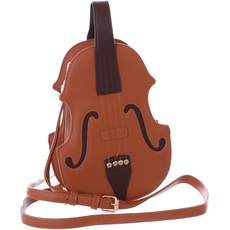 Kawaii-Story LB-6039-1 Braun Geige Violine Form Party Trend Damen Henkel Umhänge Tasche