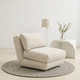 LeGer Home by Lena Gercke Schlafsessel Amara Polyester 88 x 73 x 98 cm Silber mit verstellbarer Rückenlehne