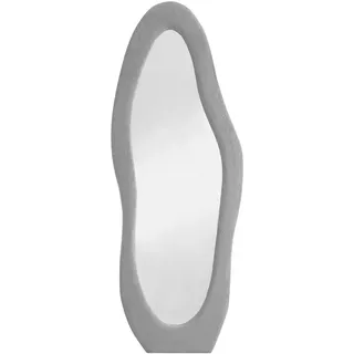 Livetastic Standspiegel , Hellgrau , Glas, Holzwerkstoff, Fell , organisch , 60x160x3.5 cm , in verschiedenen Größen erhältlich, Ganzkörperspiegel , Garderobe, Garderobenspiegel