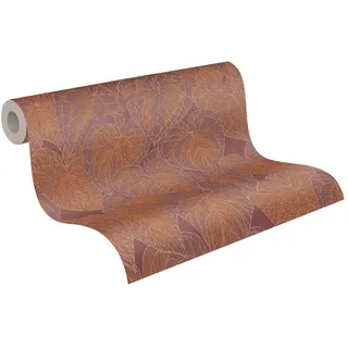 Livingwalls Floral-Vliestapete – Rot, Orange, Lila, Gold – 10,05 x 0,53 m