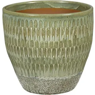 Pflanztopf Lafiora Ton Ø 38 cm 38 x 38 x 34 cm weiß