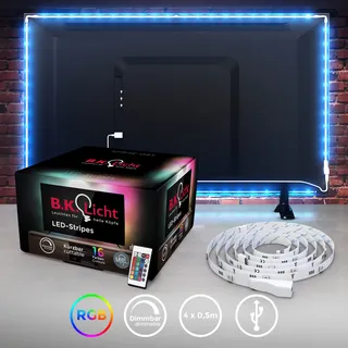 B.K.Licht LED-Streifen 2m RGB 36 St. 0,58m