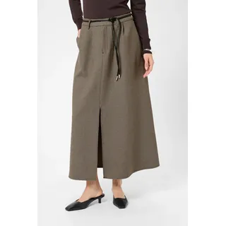 Kaffe Midirock Damen Kariert Beige/Schwarz 42