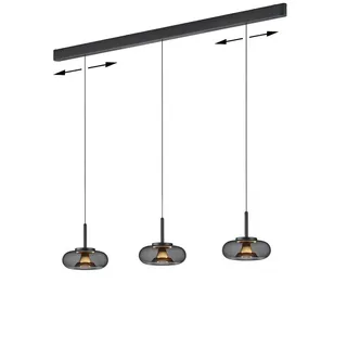 Helestra Led-Hängeleuchte , Schwarz, Goldfarben , Metall , 210 cm , Lampen & Leuchten, Leuchtenserien
